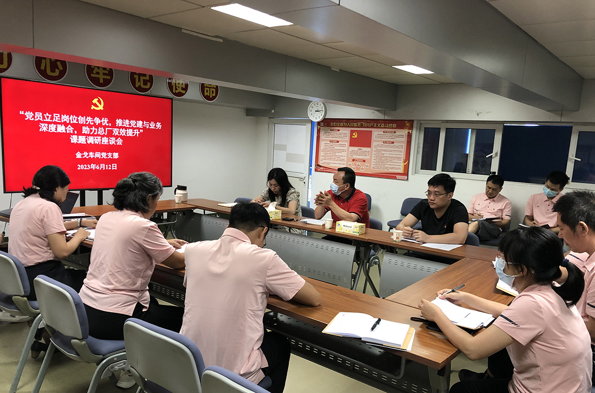党建引领谱新篇，凝心聚力促发展——总厂党委书记许宜昌到金戈车间党支部发展调研座谈